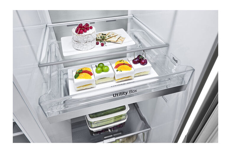 LG GSLV90PZAD frigorifero side-by-side Libera installazione 635 L D Acciaio inossidabile