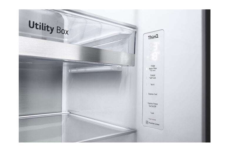 LG GSLV90PZAD frigorifero side-by-side Libera installazione 635 L D Acciaio inossidabile
