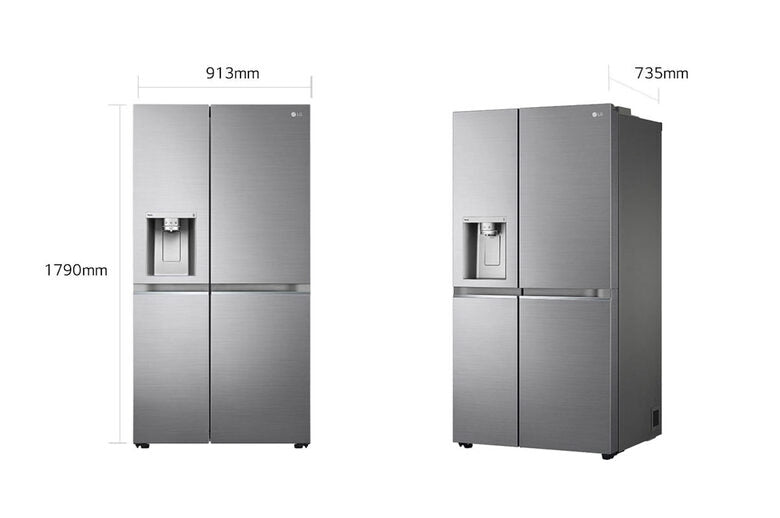 LG GSLV90PZAD frigorifero side-by-side Libera installazione 635 L D Acciaio inossidabile