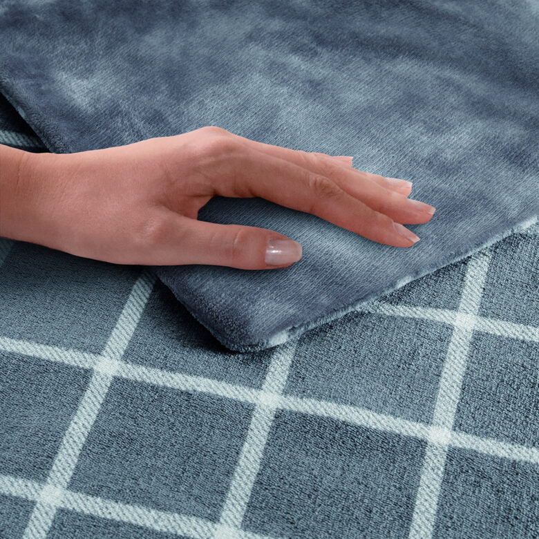 Imetec 16775 coperta/cuscino elettrico Coperta elettrica 150 W Grigio, Bianco Velluto