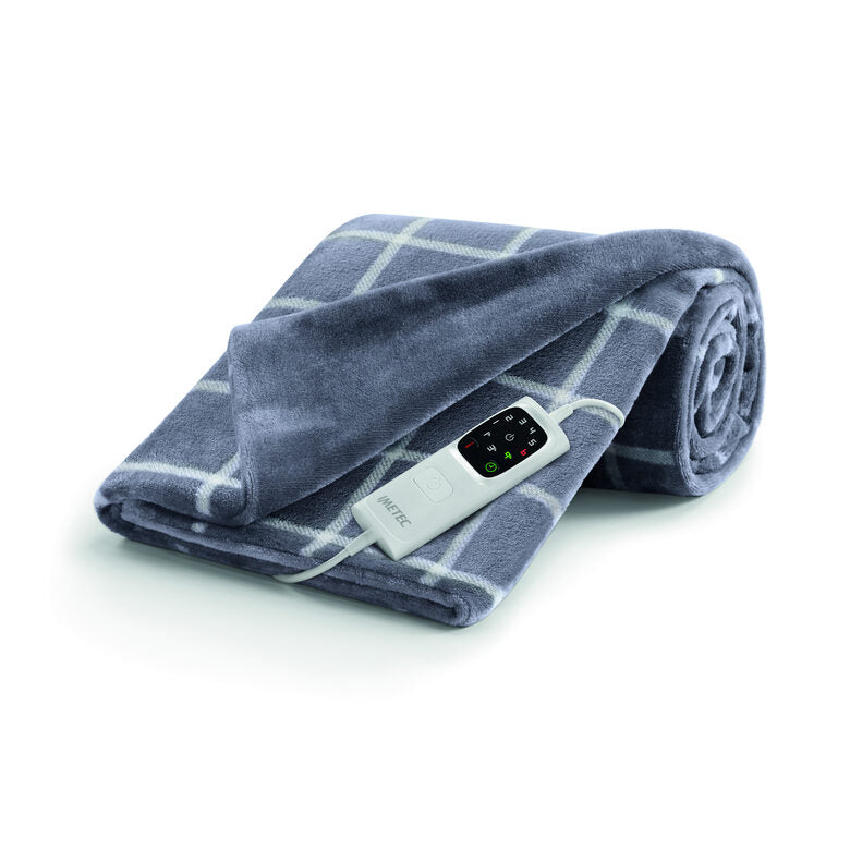 Imetec 16775 coperta/cuscino elettrico Coperta elettrica 150 W Grigio, Bianco Velluto