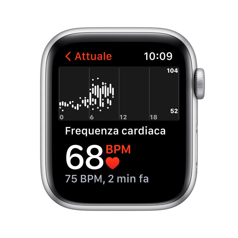 Apple Watch SE GPS, 44mm Cassa in Alluminio color Argento con Cinturino Sport Azzurro