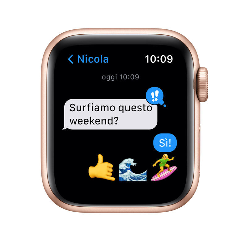 Apple Watch SE GPS + Cellular, 40mm Cassa in Alluminio color Oro con Cinturino Sport Galassia