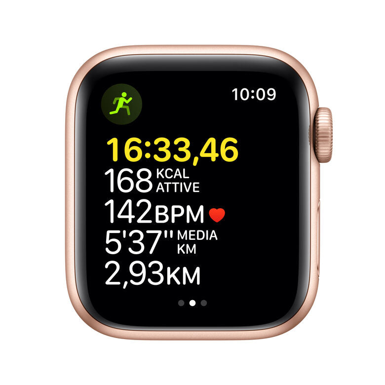 Apple Watch SE GPS, 40mm Cassa in Alluminio color Oro con Cinturino Sport Galassia