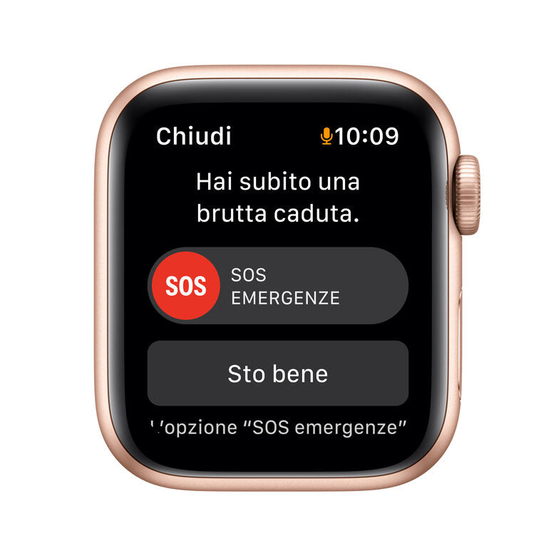 Apple Watch SE GPS, 40mm Cassa in Alluminio color Oro con Cinturino Sport Galassia