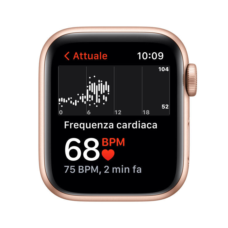 Apple Watch SE GPS, 40mm Cassa in Alluminio color Oro con Cinturino Sport Galassia