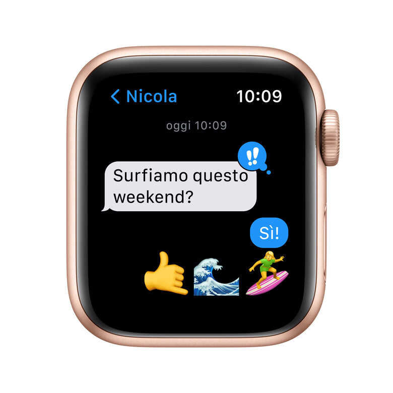Apple Watch SE GPS, 40mm Cassa in Alluminio color Oro con Cinturino Sport Galassia