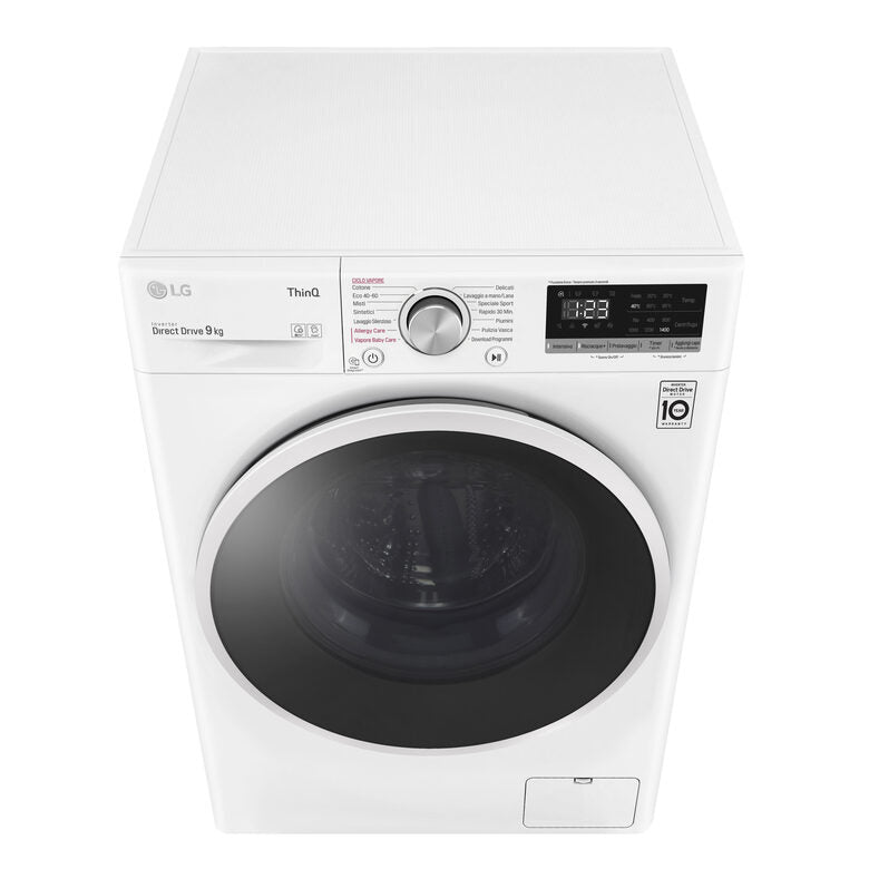 LG Lavatrice Smart AI DD™ TurboWash ™ 9 kg Classe energetica B Autodose Lavaggio a vapore