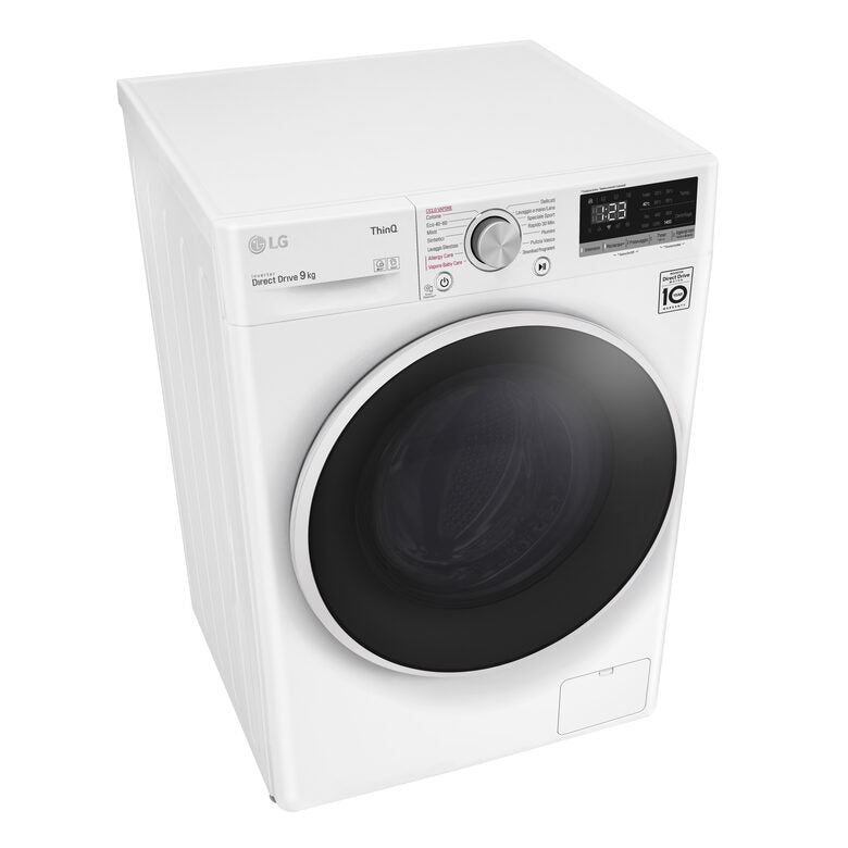 LG Lavatrice Smart AI DD™ TurboWash ™ 9 kg Classe energetica B Autodose Lavaggio a vapore