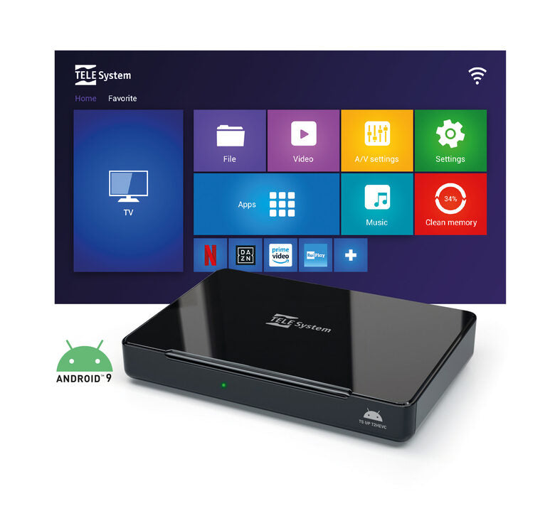TELE System TS UP T2HEVC Cavo Full HD Nero