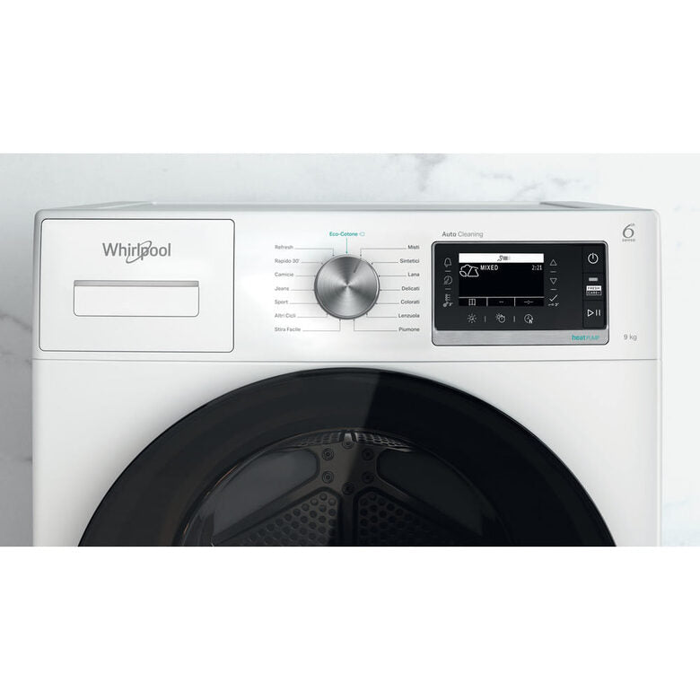 Whirlpool W6 D94WB IT asciugatrice Libera installazione Caricamento frontale 9 kg A+++ Bianco