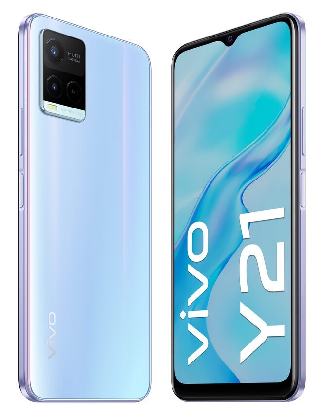 VIVO Y21 16,5 cm (6.51") Doppia SIM Android 11 4G USB tipo-C 4 GB 64 GB 5000 mAh Perlato, Bianco