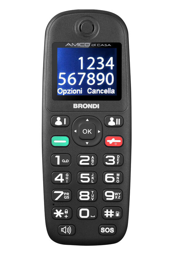 Brondi Amico di Casa 4,5 cm (1.77") 75 g Nero Telefono cellulare basico