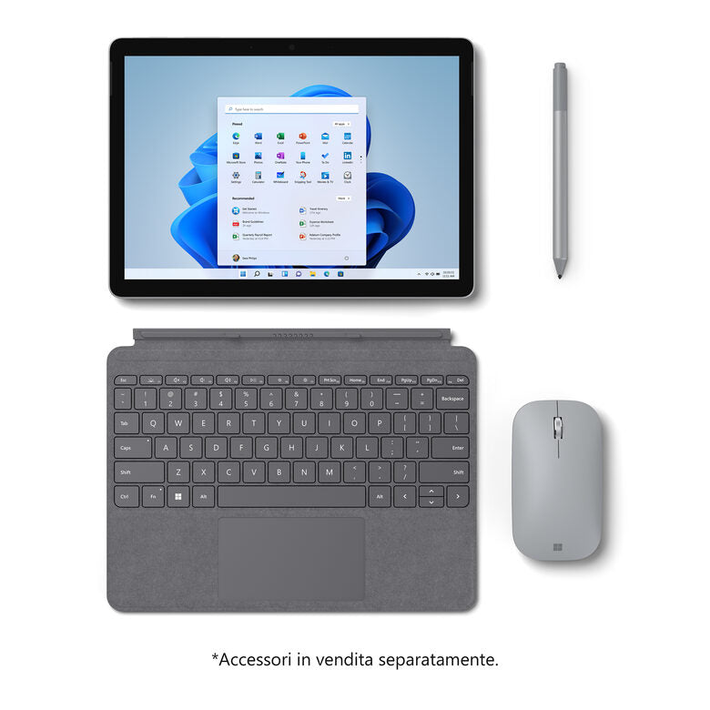 Microsoft Surface Go 3 Intel® Core™ i3 128 GB 26,7 cm (10.5") 8 GB Wi-Fi 6 (802.11ax) Windows 11 Home in S mode Platino