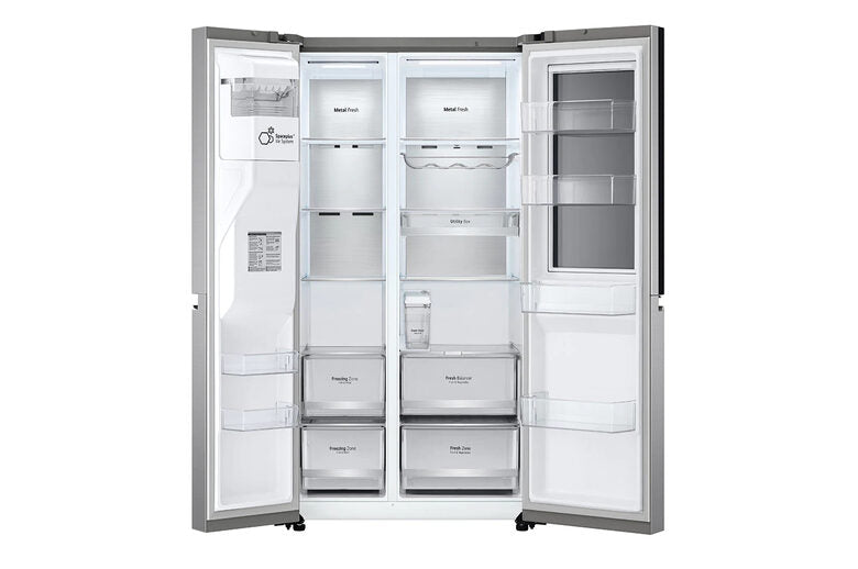 LG GSXV91PZAE frigorifero side-by-side Libera installazione 635 L E Nero, Acciaio inossidabile