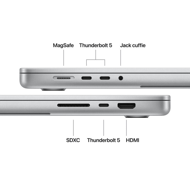 Apple MacBook Pro 16" M5 Pro chip 18‑core CPU 20‑core GPU, 24GB, 1TB SSD - Argento