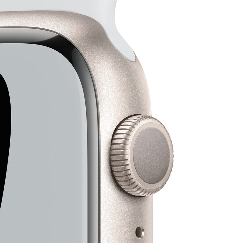 Apple Watch Nike Series 7 GPS, 45mm Cassa in Alluminio Galassia con Cinturino Sport Platino Puro/Nero