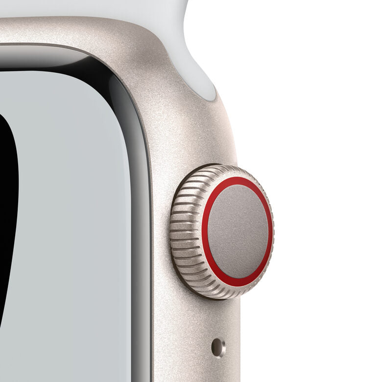 Apple Watch Nike Series 7 GPS + Cellular, 41mm Cassa in Alluminio Galassia con Cinturino Sport Platino Puro /Nero