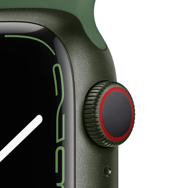 Apple Watch Series 7 GPS + Cellular, 41mm Cassa in Alluminio Verde con Cinturino Sport Verde