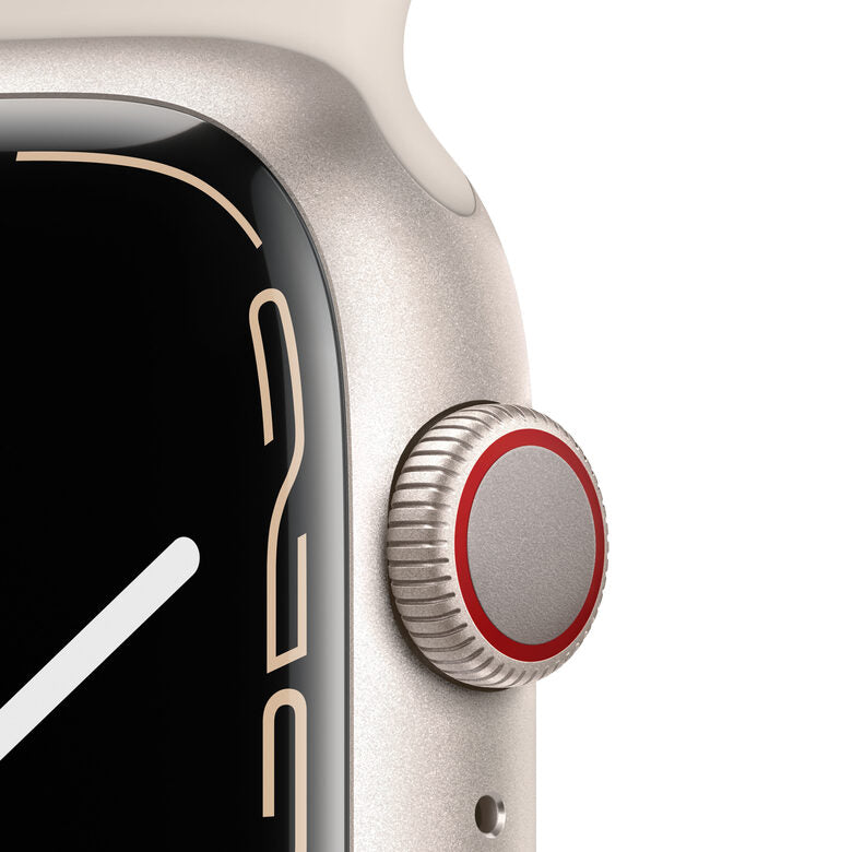 Apple Watch Series 7 GPS + Cellular, 45mm Cassa in Alluminio Galassia con Cinturino Sport Galassia