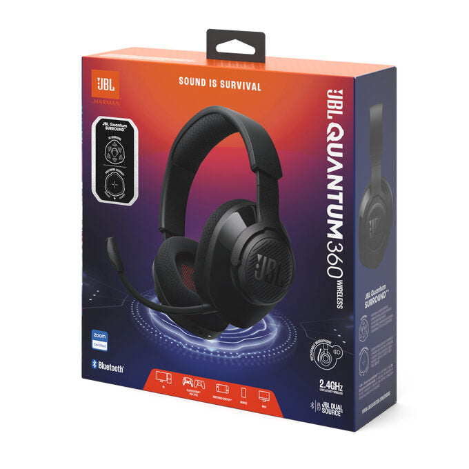JBL QUANTUM 360 Cuffia Wireless A Padiglione Gaming USB tipo-C Bluetooth Nero