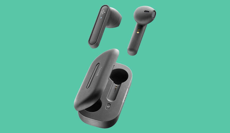 PLOOS - TRUE WIRELESS EARPHONES Auricolari Bluetooth stereo senza fili con custodia di ricarica Nero