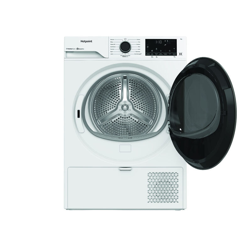 Hotpoint Ariston HPT 96D BS IT Asciugatrice A Libera Installazione 9 Kg, Pompa Di Calore Délica, PetHairCare, Classe A, Bianco