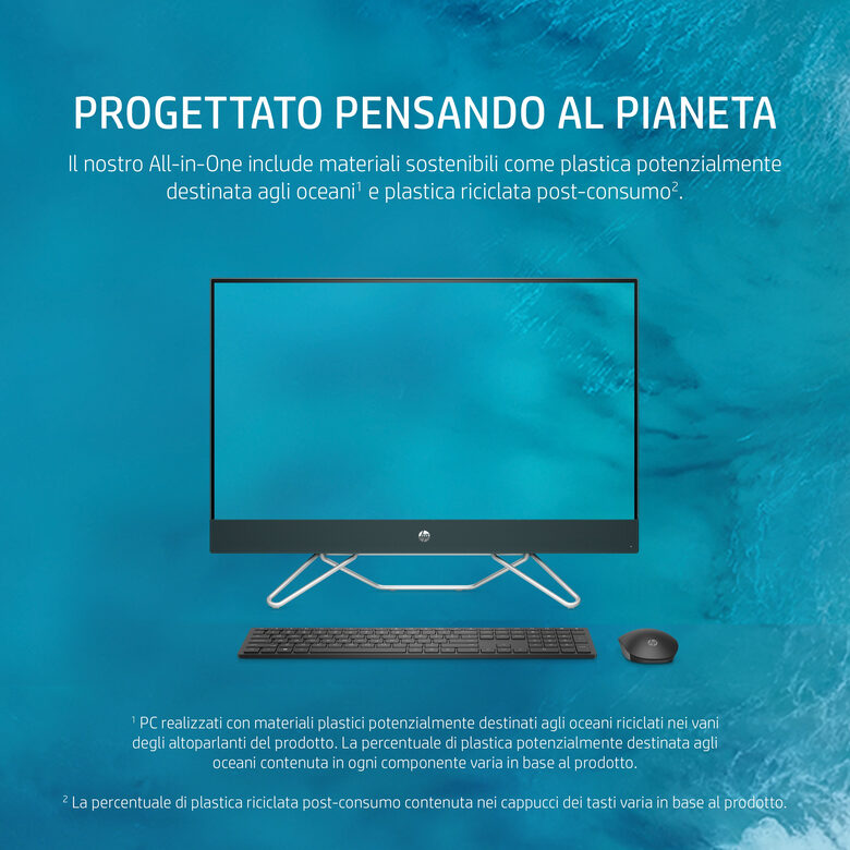 HP 27-cb0002nl AMD Ryzen™ 3 5300U 68,6 cm (27") 1920 x 1080 Pixel PC All-in-one 8 GB DDR4-SDRAM 512 GB SSD Windows 11 Home Wi-Fi 5 (802.11ac) Nero