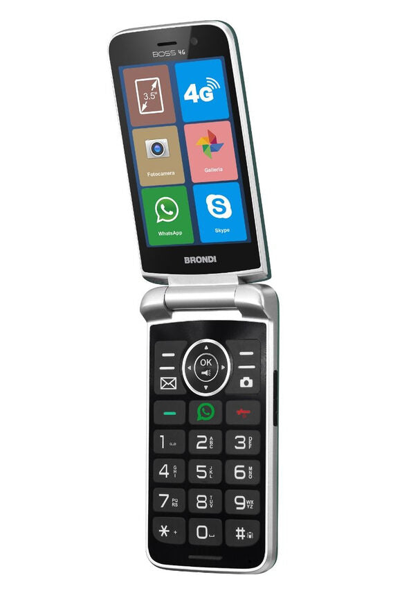 Brondi Boss 4G 8,89 cm (3.5") Verde Telefono cellulare basico