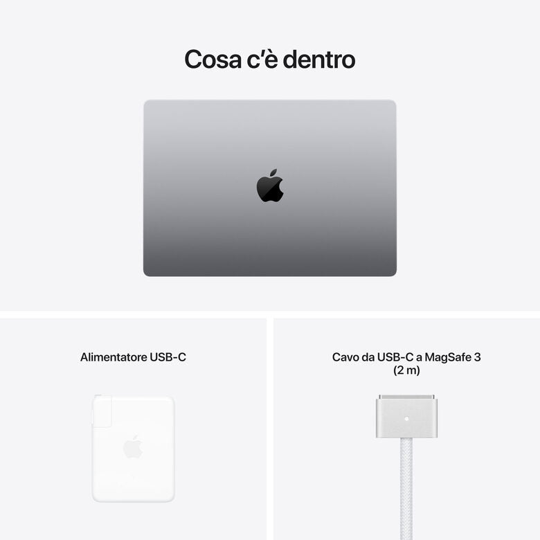 Apple MacBook Pro 16" chip M1 Max 10‑core CPU 32‑core GPU, 1TB SSD Grigio Siderale