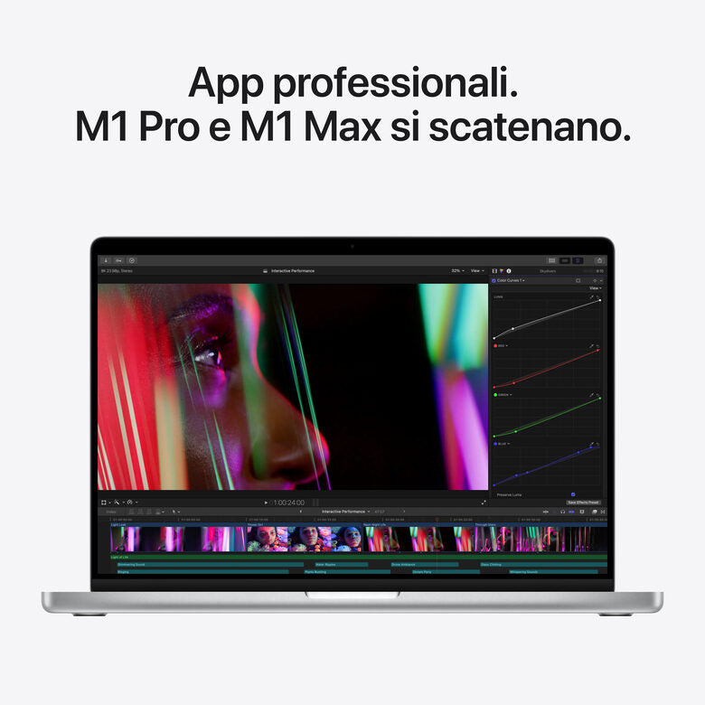 Apple MacBook Pro 16" chip M1 Pro 10‑core CPU 16‑core GPU 1TB SSD Argento