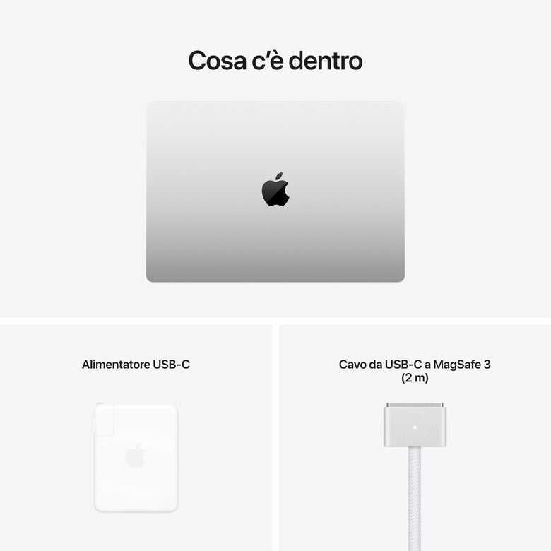 Apple MacBook Pro 16" chip M1 Max 10‑core CPU 32‑core GPU, 1TB SSD Argento