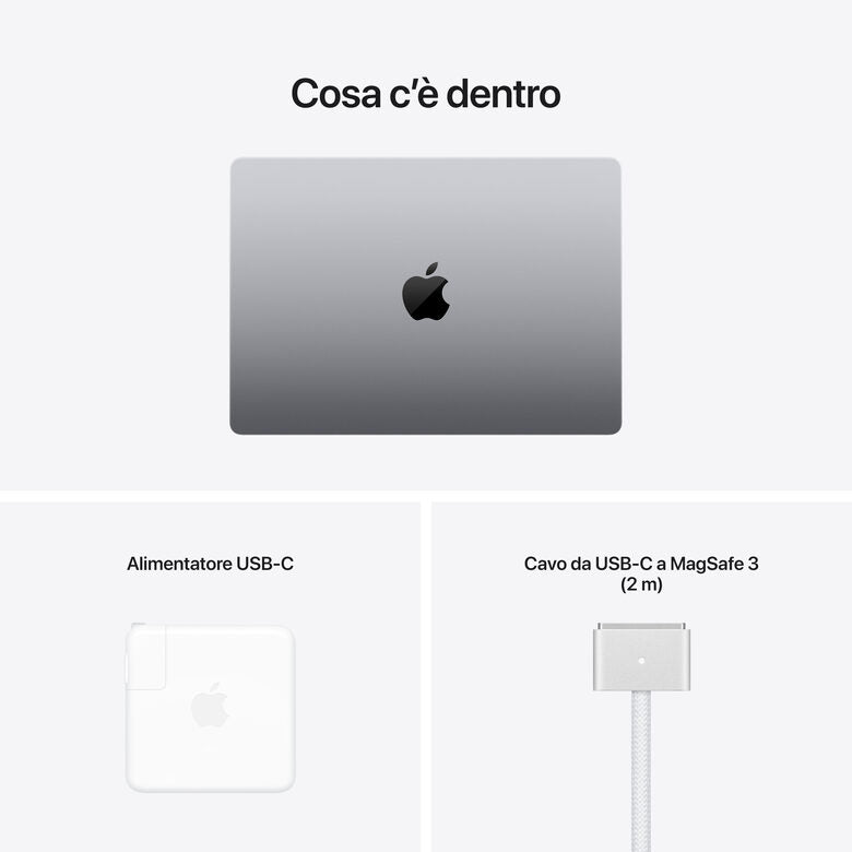Apple MacBook Pro 14" chip M1 Pro 8‑core CPU 14‑core GPU 512GB SSD Grigio Siderale