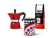 Bialetti SETREG202105 caffettiera manuale Moka Nero, Rosso