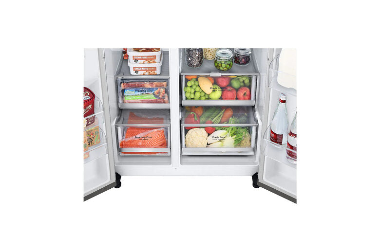 LG GSJV90BSAE frigorifero side-by-side Libera installazione 635 L E Acciaio inossidabile