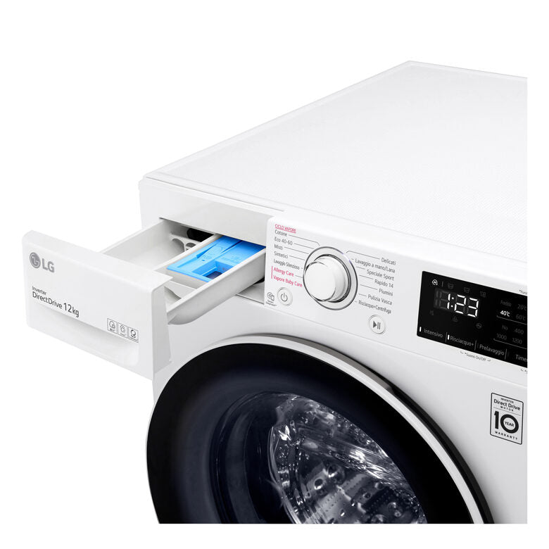 LG F4WV312S0E Lavatrice Intelligente AIDD 12kg Vapore 1400 Giri/min Carica frontale Classe B