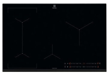 Electrolux CIL83441 piano cottura Nero Da incasso 78 cm Piano cottura a induzione 4 Fornello(i)