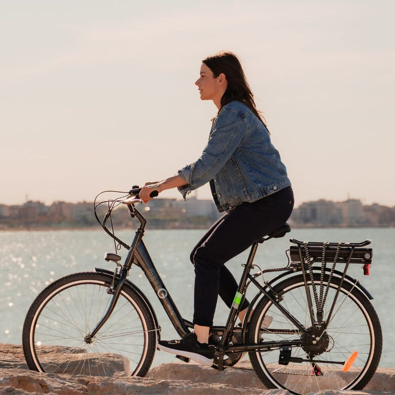 EMG Sea-TY 26CST01 Bicicletta Elettrica E-bike 26'' Batteria 36V 12.8ah 250W max 110kg Nero