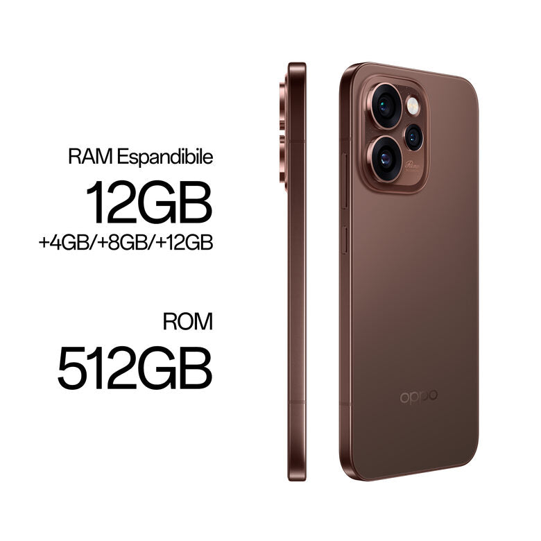 OPPO Reno15 Pro 5G AI Smartphone, Tripla fotocamera 200+50+50MP, Selfie 50MP, Display 6.32” 120HZ AMOLED FHD+, 6200mAh, RAM 12GB(Esp4GB/8GB/12GB)+ROM 512GB [Versione Italia], Dusk Black
