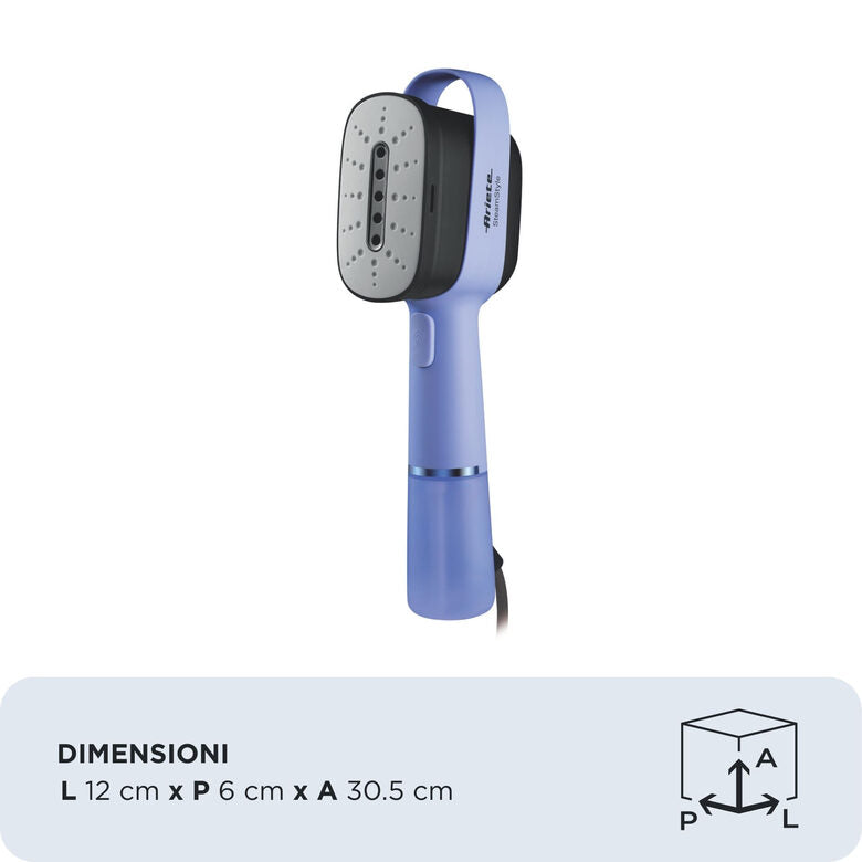 Ariete 4301 Steam Style, Ferro da stiro verticale, 1200W, Colpo vapore 20g/min, Vapore in 30 secondi, Capacità 80ml, Violet