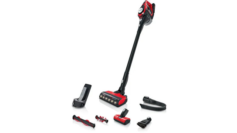 Bosch Serie 8 BBS8214PET aspirapolvere senza filo Nero, Rosso Senza sacchetto