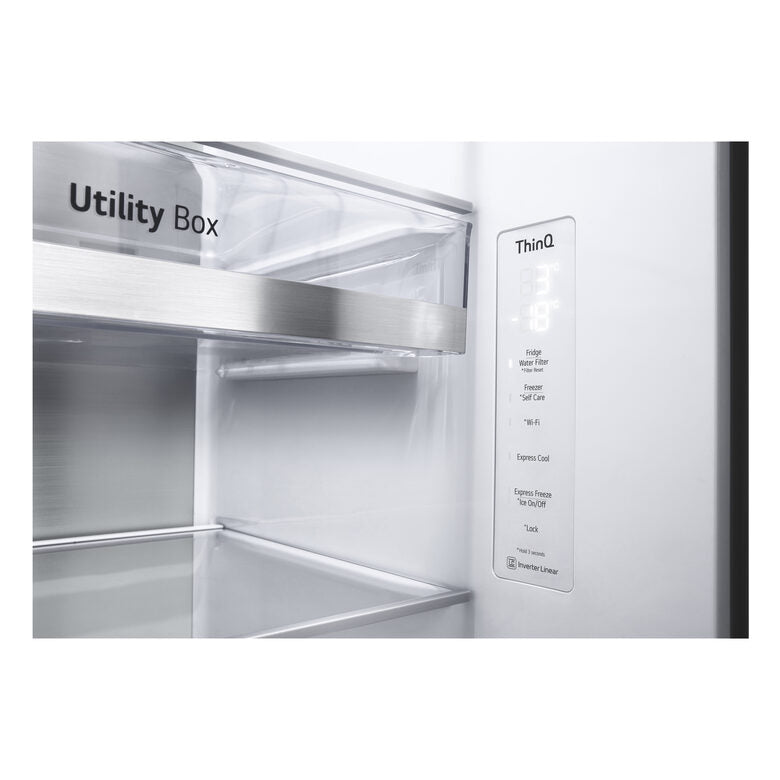 LG GSLV90PZAE Side by side Libera installazione Inox Premium 635 L