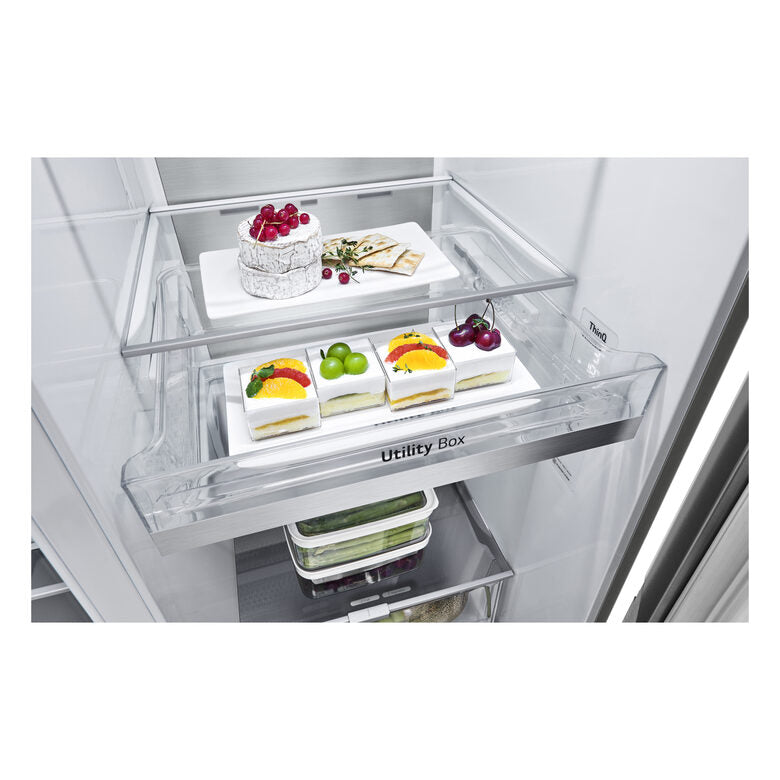 LG GSLV90PZAE Side by side Libera installazione Inox Premium 635 L
