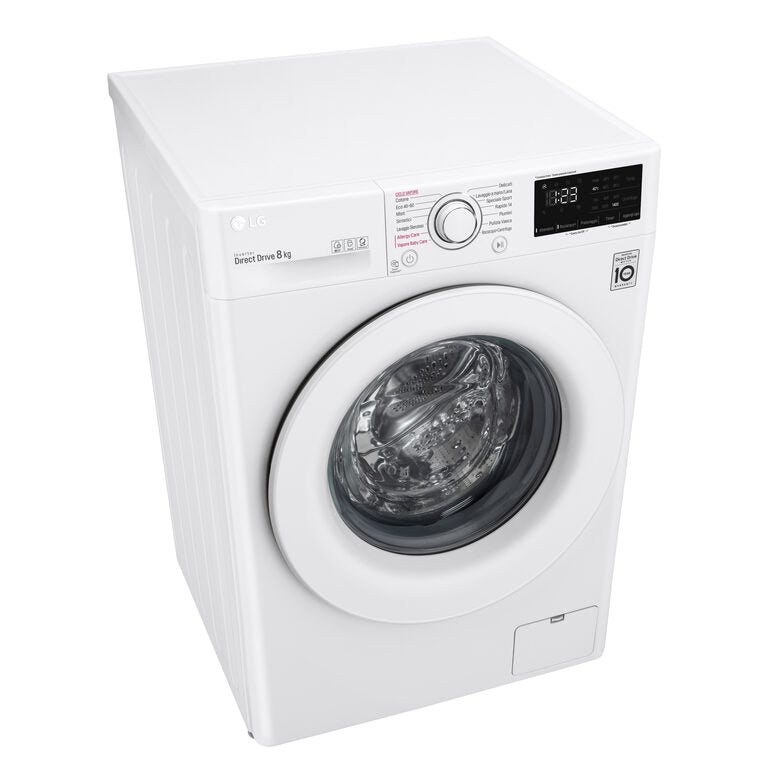 LG F4WV308S3B Lavatrice Intelligente AIDD 8kg Vapore 1400 Giri/min Carica frontale Classe B