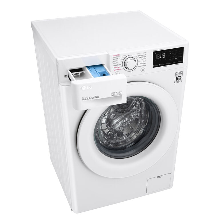 LG F4WV308S3B Lavatrice Intelligente AIDD 8kg Vapore 1400 Giri/min Carica frontale Classe B