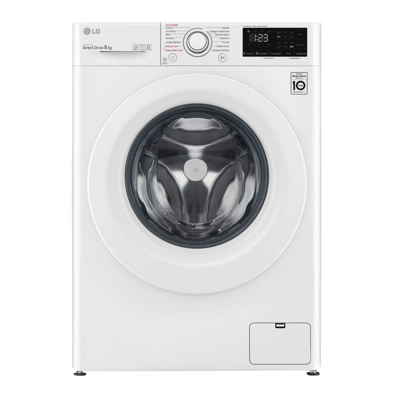 LG F4WV308S3B Lavatrice Intelligente AIDD 8kg Vapore 1400 Giri/min Carica frontale Classe B