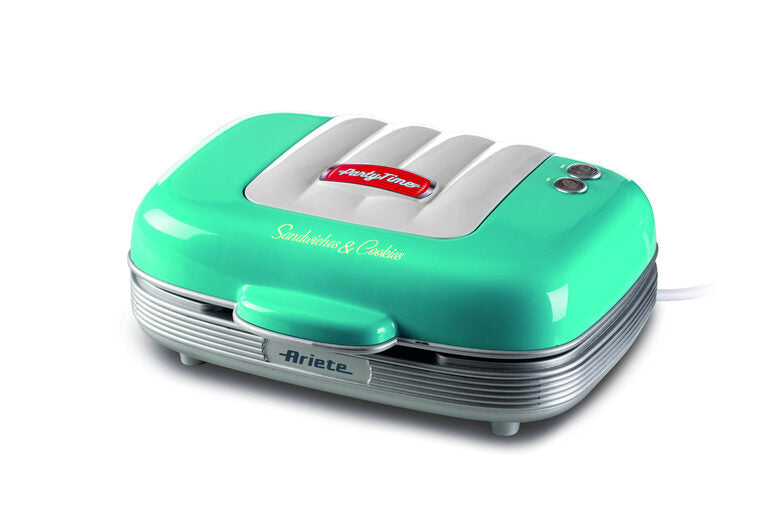 Ariete 1972 piastra per waffle 2 waffle 700 W Blu, Argento