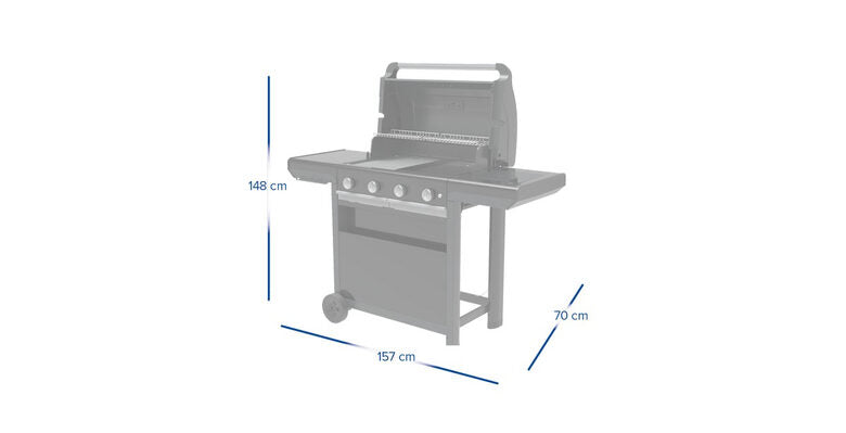 Campingaz 3 Series Select S 4 Series Select S Barbecue Carrello Gas Grigio 15900 W