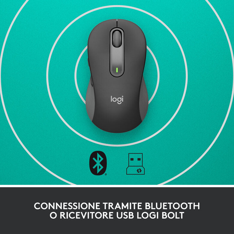 Logitech Signature M650 mouse Mano destra RF senza fili + Bluetooth Ottico 4000 DPI