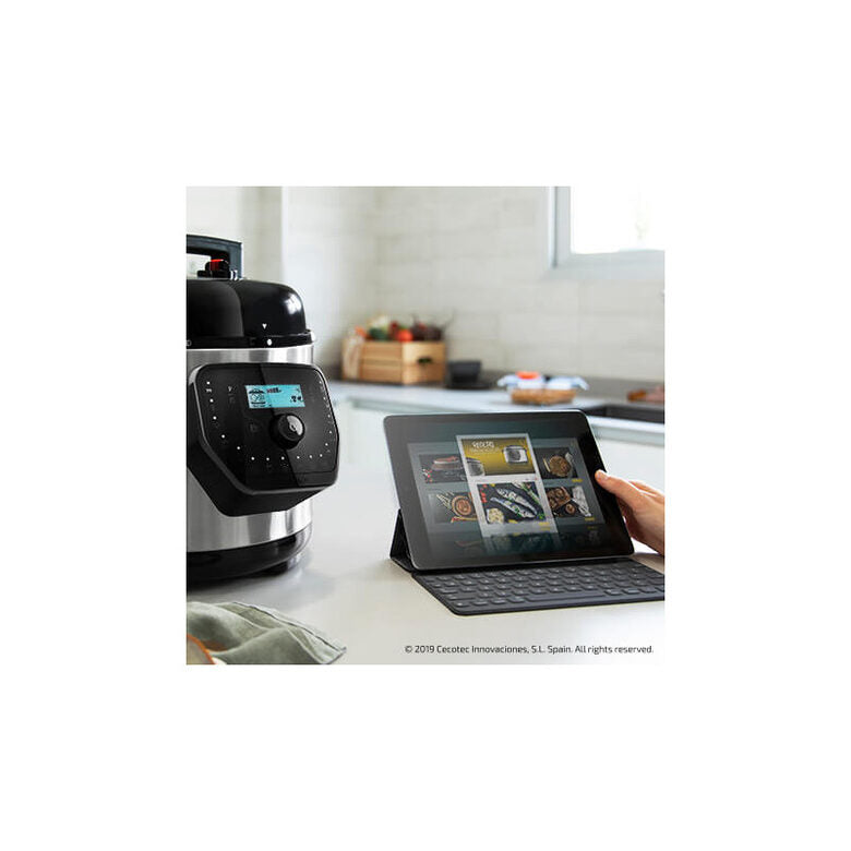 Cecotec Olla GM H Deluxe 6 L Pentola Nero, Acciaio inossidabile